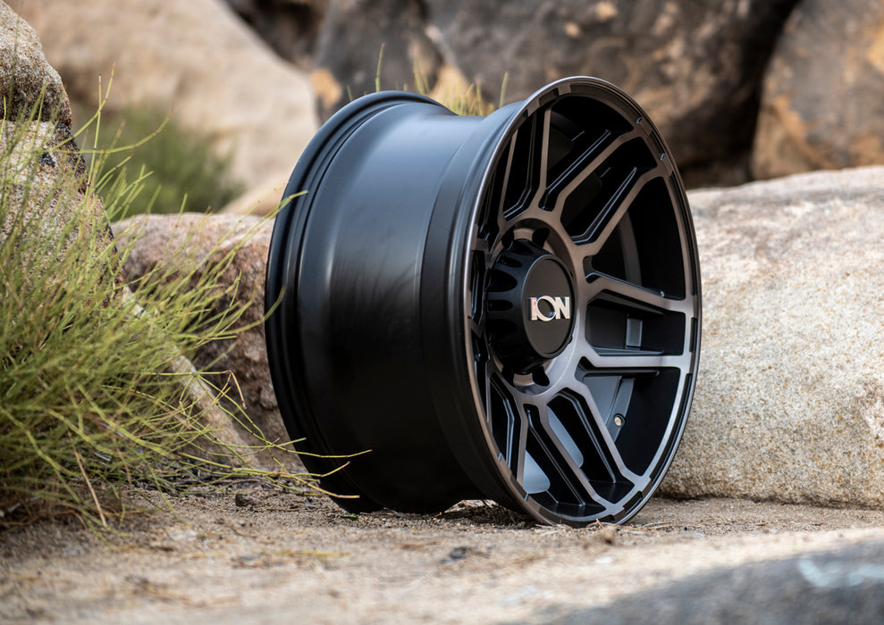 (Set of 5) Ion 146 20x10 6x5.5" -19mm Black/Tint Wheels Rims 20" Inch