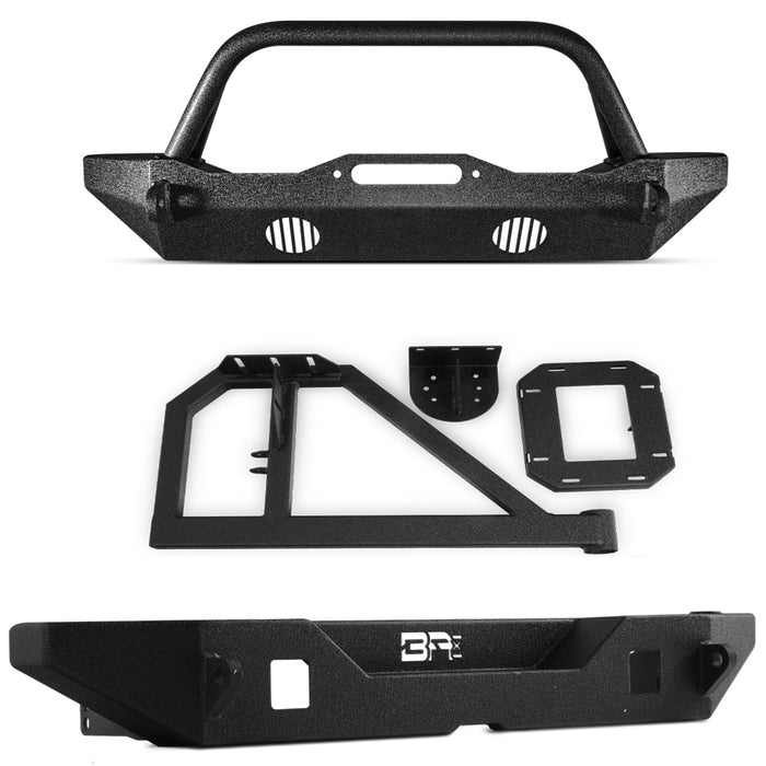 Body Armor 4x4 Front/Rear Mid-Width Bumpers w/Tire Carrier JK-19532-2965-5297