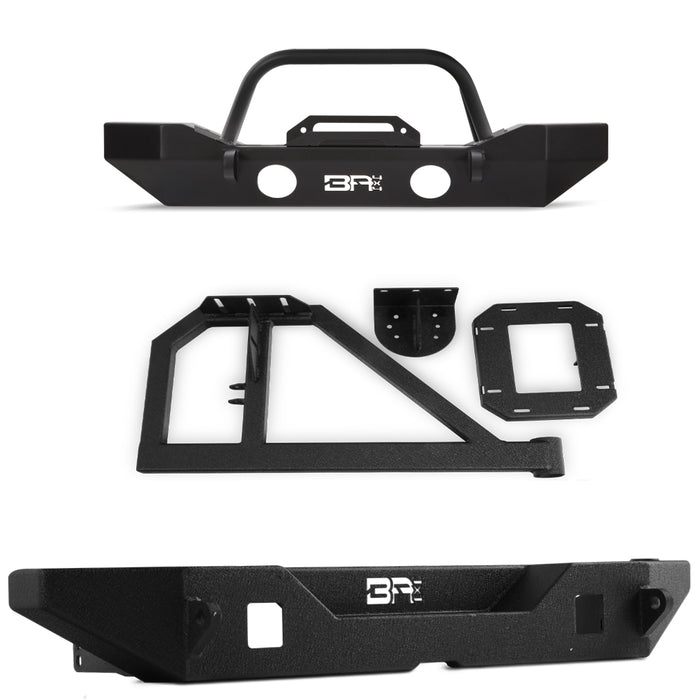 Body Armor 4x4 Front/Rear Mid-Width Bumpers w/Tube Bar & Tire Carrier JK-19532-5124-2965-5297