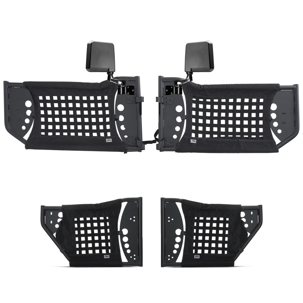 Body Armor 4x4 Front/Rear Gen 3 Trail Doors w/Mirrors JK-6139-6140-5126