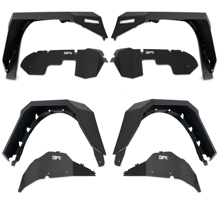 Body Armor 4x4 Front/Rear Fender Flares w/Liners JL-6102-6100-6103-6101