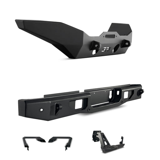 Body Armor 4x4 Front/Rear Full Width Bumpers w/Bed Protector & Step JT-19531-2965-5100-5101