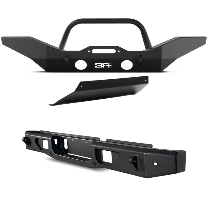Body Armor 4x4 Front/Rear Full Width Bumpers w/Tube Bar & Skid Plate JT-19531-5124-5123-2965