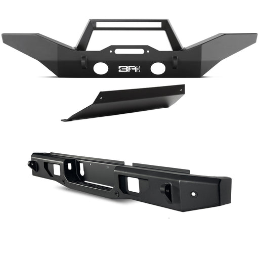 Body Armor 4x4 Front/Rear Full Width Bumpers w/Angled Bar & Skid Plate JT-19531-5125-5123-2965