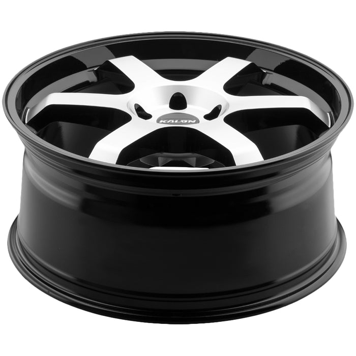 (Set of 4) Kalon 106 Suzuka 17x7.5 5x115 +35mm Black/Machined Wheels Rims