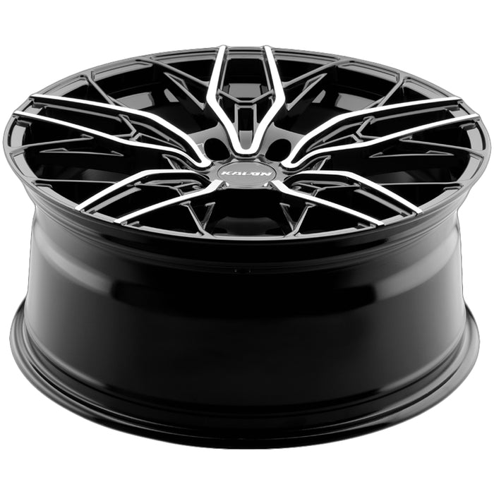 (Set of 4) Kalon 107 Scout 18x8 5x115 +38mm Black/Machined Wheels Rims 18" Inch