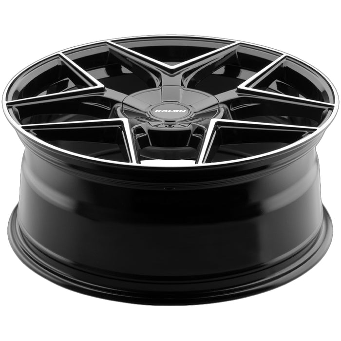 (Set of 4) Kalon 201 Falcon 18x8 5x100/5x4.5" +40mm Black/Machined Wheels Rims
