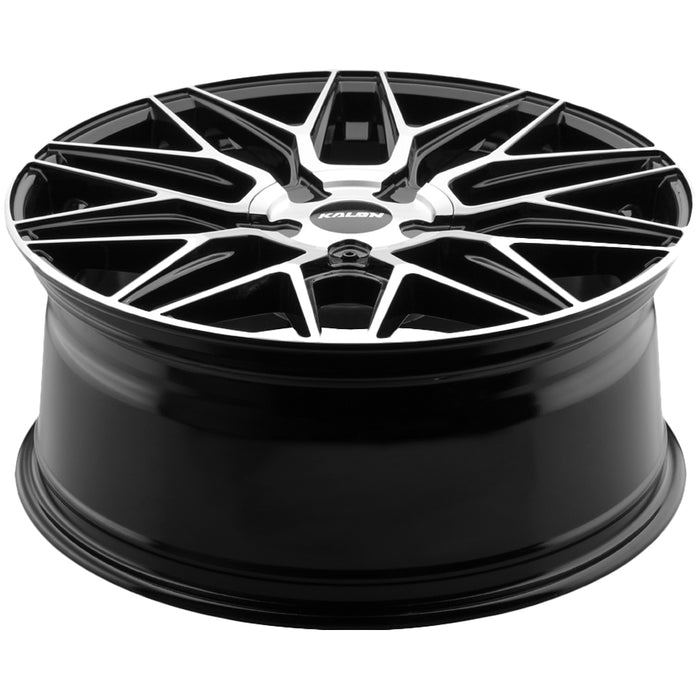 (Set of 4) Kalon 203 Blitz 17x7.5 4x100/4x4.5" +42mm Black/Machined Wheels Rims