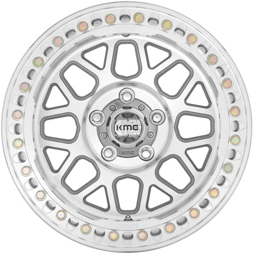 (Set-4) KMC KM235 Grenade Crawl 18x9 6x5.5" +10mm Machined Wheels Rims 18" Inch