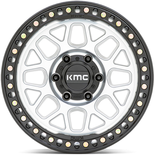 (Set of 4) KMC KM549 GRS 17x8.5 6x120 +0mm Machined Wheels Rims 17" Inch