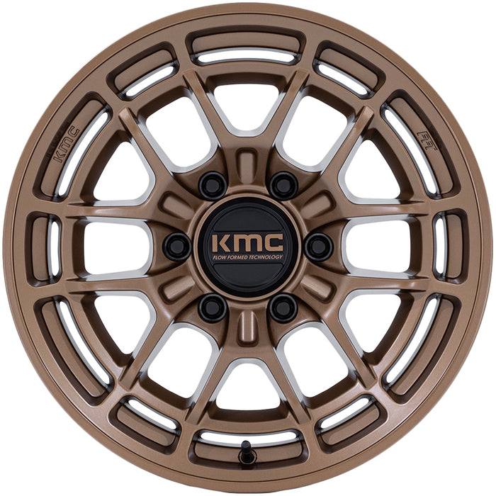 (Set of 4) KMC KM732 Archer 17x8.5 6x5.5" +25mm Bronze Wheels Rims 17" Inch