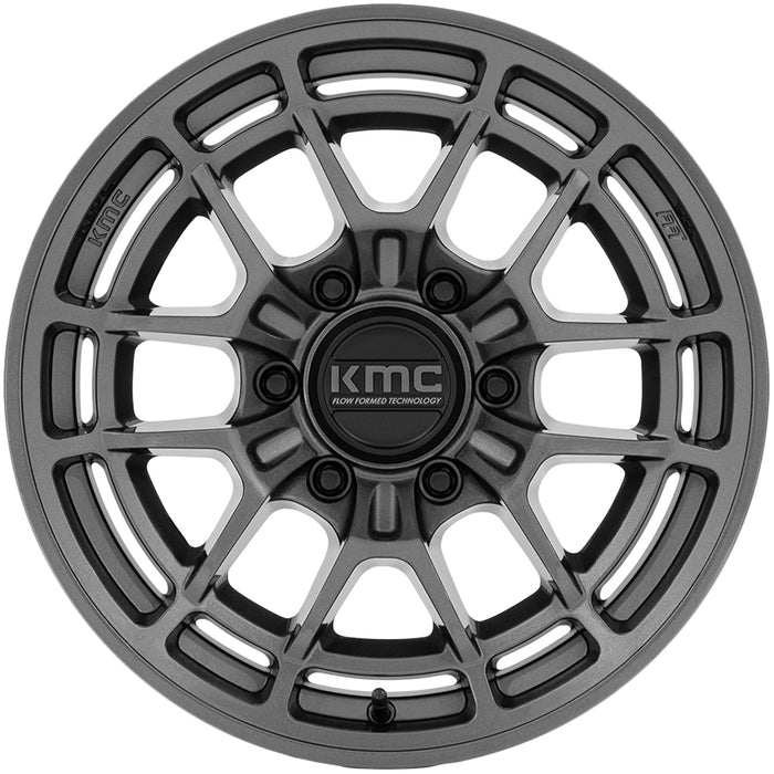 (Set of 4) KMC KM732 Archer 17x8.5 6x5.5" +25mm Gunmetal Wheels Rims 17" Inch
