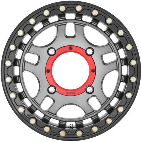 (Set of 4) KMC UTV KS240 Recon Beadlock 15x7 4x156 +38mm Gunmetal Wheels Rims