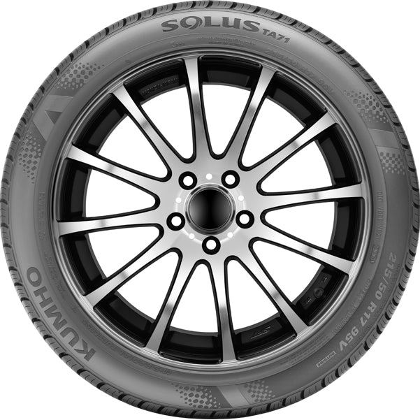 (QTY 4) 245/40ZR18 Kumho Solus TA71 97W XL Black Wall Tires