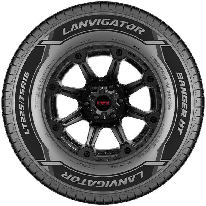 (QTY 2) LT275/65R20 Lanvigator Banger HT 126/123S LRE Black Wall Tires