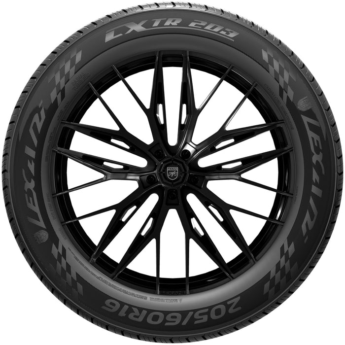 (QTY 2) 185/65R14 Lexani LXTR-203 86H SL Black Wall Tires