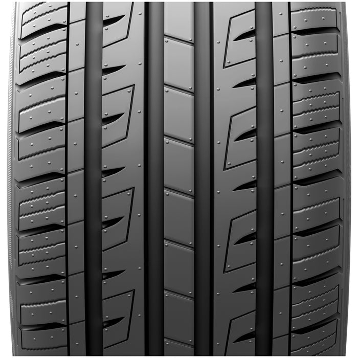 (QTY 2) 195/60R14 Lexani LXTR-203 86H XL Black Wall Tires