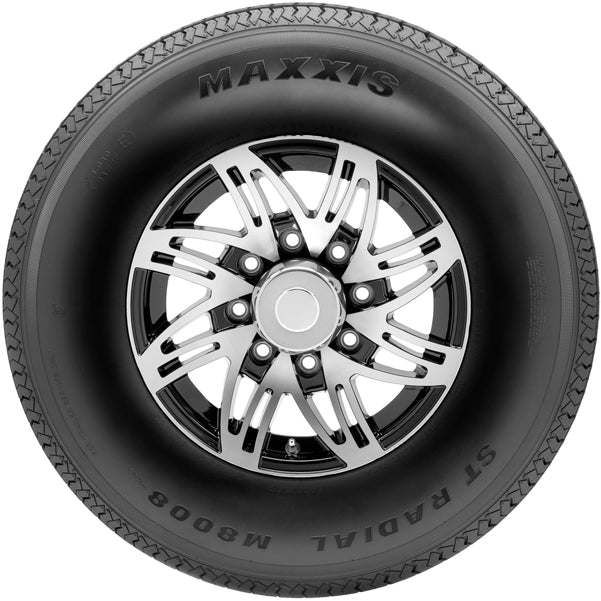 (QTY 2) ST185/80R13 Maxxis M8008 Plus 94/89N LRC Black Wall Tires