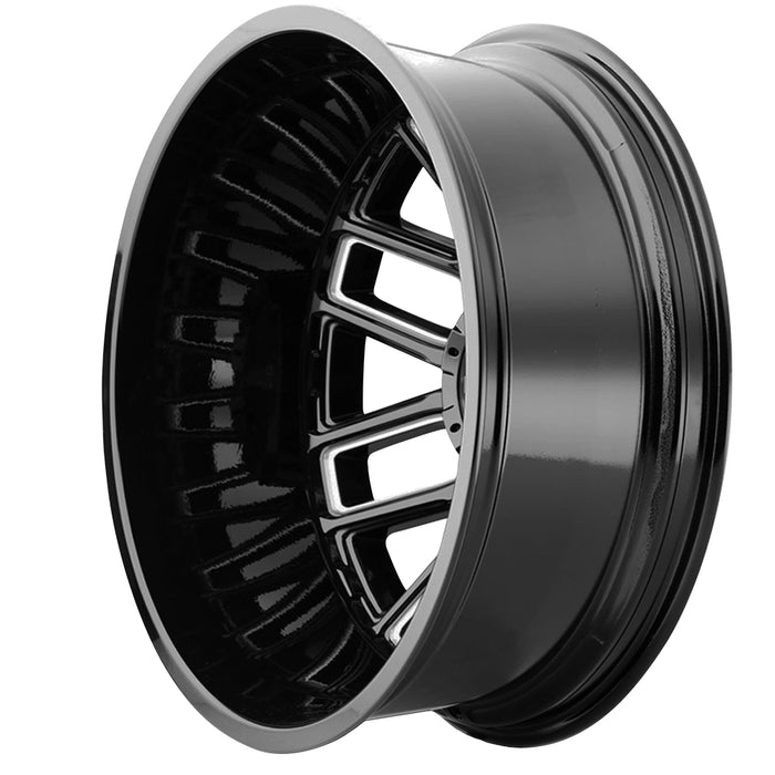 (Set of 6) 20" Inch Mayhem Cogent Dually-Lifted 8x210 Black/Milled Wheels Rims