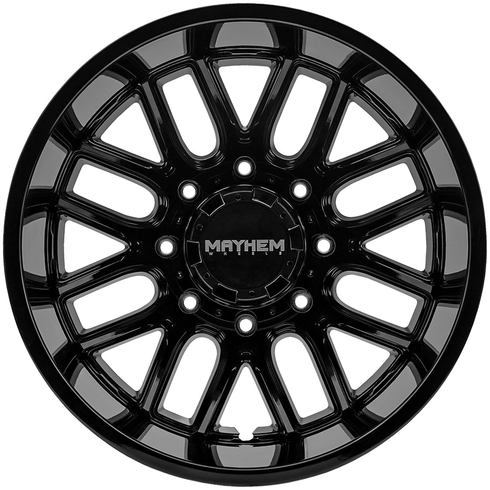 Mayhem Cogent Dually Rear 17x6.5 8x210 -142mm Gloss Black Wheel Rim 17 ...