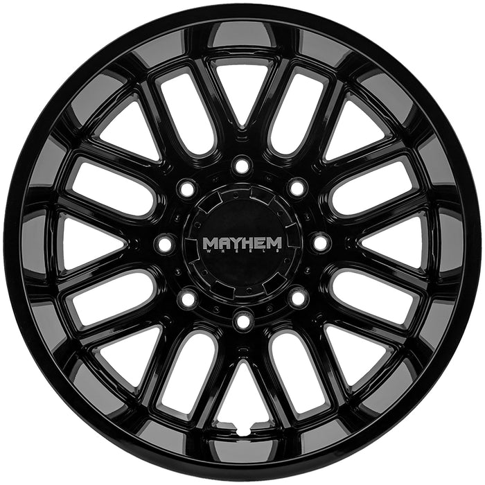 Set of 4-17" Inch Mayhem 8107D Cogent Dually 8x200 Gloss Black Wheels Rims