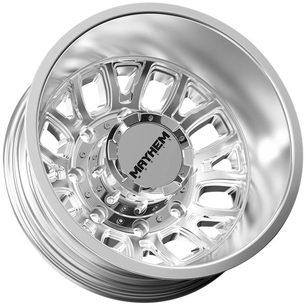 Set of 4-17" Inch Mayhem 8107D Cogent Dually 8x210 Polished Wheels Rims
