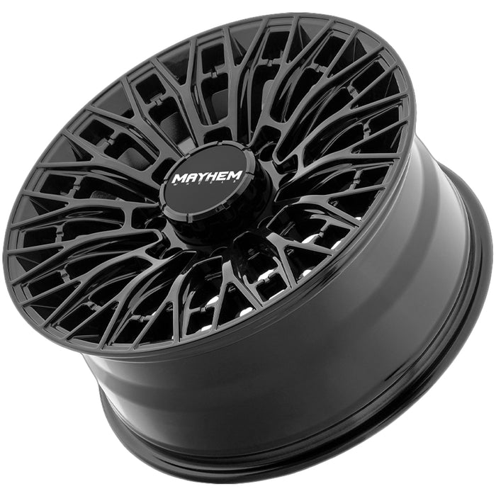 (Set of 4) Mayhem 8121 20x9 8x6.5" +0mm Gloss Black Wheels Rims 20" Inch