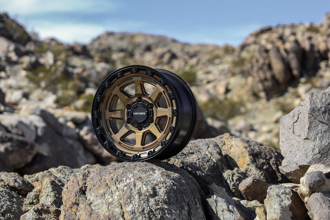 (Set of 4) Mayhem 8306 Ridgeline 17x8.5 6x135 -6mm Bronze Wheels Rims 17" Inch