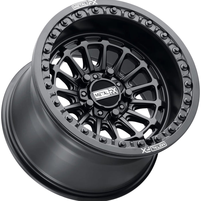 Staggered-Metal FX UTV Delta R BL 15x7,15x10 5x4.5" 38mm Satin Black Wheels Rims