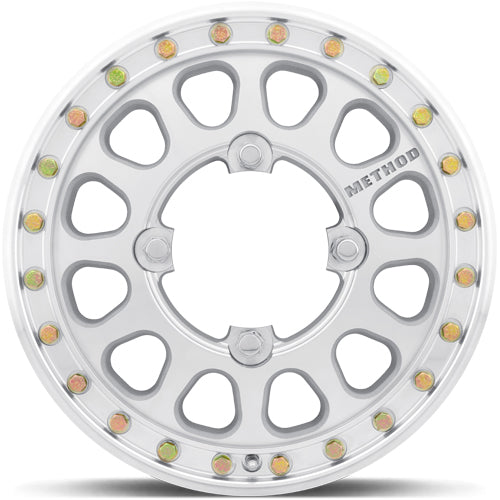 (Set of 5) Method UTV MR401-R Beadlock 15x5 4x136 +46mm Machined Wheels Rims
