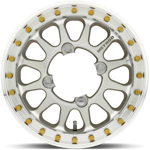 (Set of 5) Method UTV MR401-R Beadlock 15x5 4x156 +46mm Machined Wheels Rims