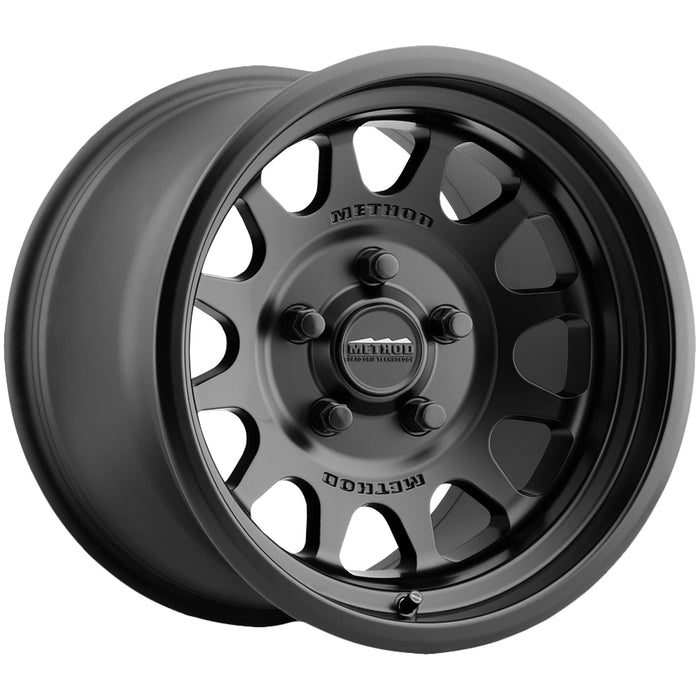 (Set of 4) Staggered-Method UTV MR414 Bead Grip 15" 5x4.5" Black Wheels Rims