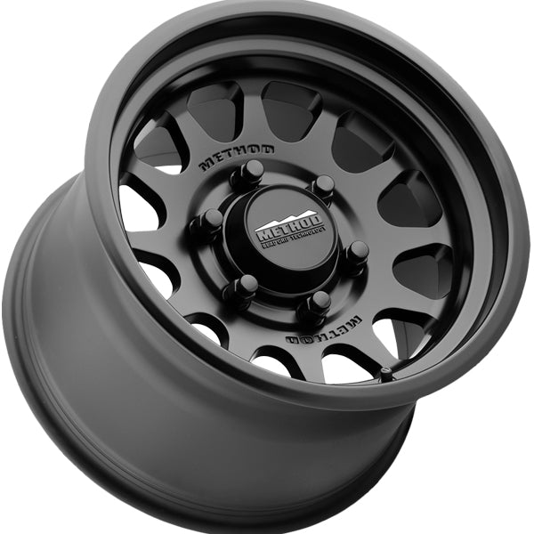 Staggered-Method MR414 Bead Grip 15x7,15x10 6x5.5" 38mm Matte Black Wheels Rims