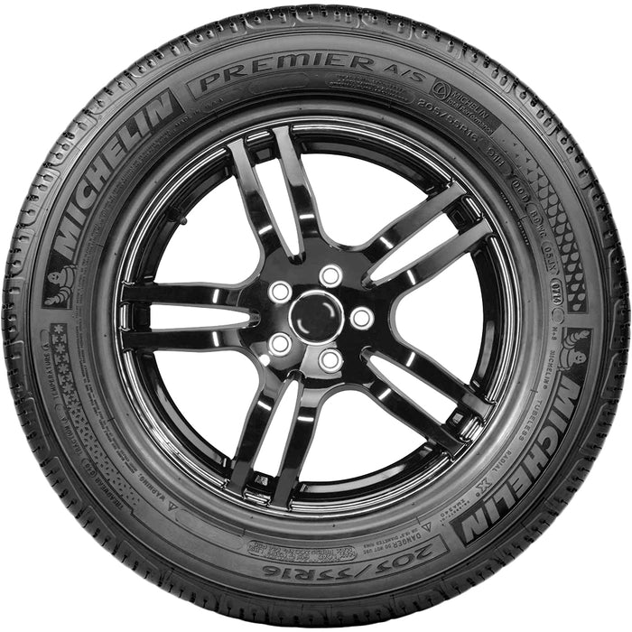 (QTY 2) 225/60R18 Michelin Premier A/S 100H SL Black Wall Tires