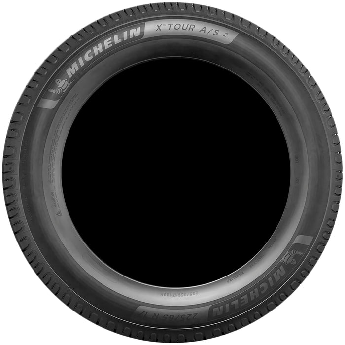 (QTY 2) 255/60R19 Michelin X Tour A/S2 109H SL Black Wall Tires