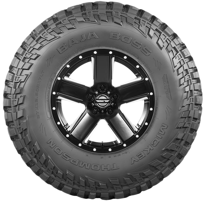 (QTY 2) LT315/75R16 Mickey Thompson Baja Boss M/T 127/124Q LRE Black Wall Tires