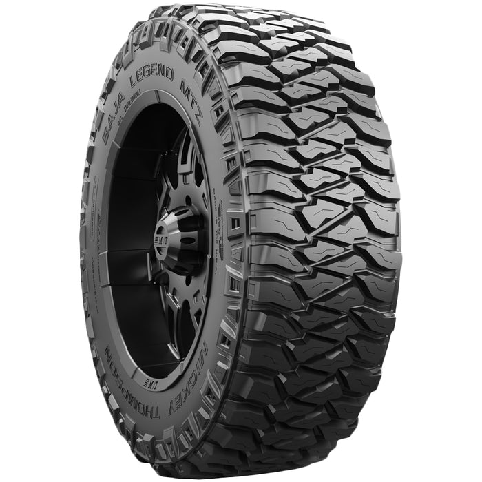 (QTY 4) 37x12.50R17LT Mickey Thompson Baja Legend MTZ 124Q LRD Black Wall Tires