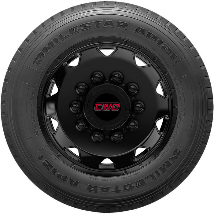 (QTY 4) 215/75R17.5 Milestar AP121 135/133J LRH Black Wall Tires
