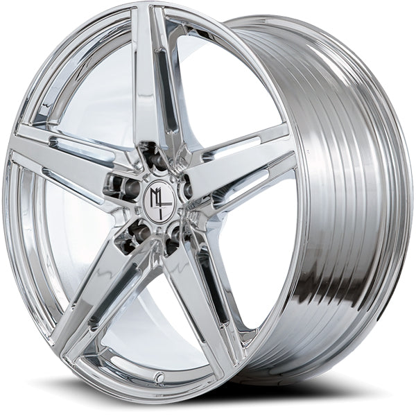 Staggered-Modern Luxury MLF10 20x9,20x10.5 5x112 32mm Chrome Wheels Rims