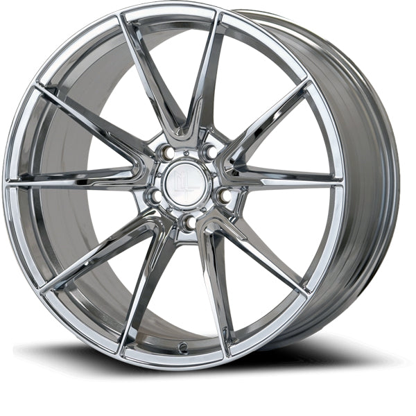 (Set of 4) Modern Luxury MLF12 19x8.5 5x4.5" +32mm Chrome Wheels Rims 19" Inch