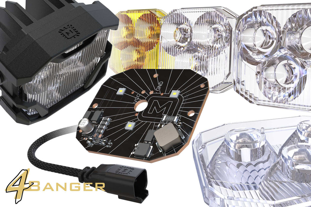 Morimoto Offroad 4Banger Triple Fog Light Brackets For 2021-2024 Bronco
