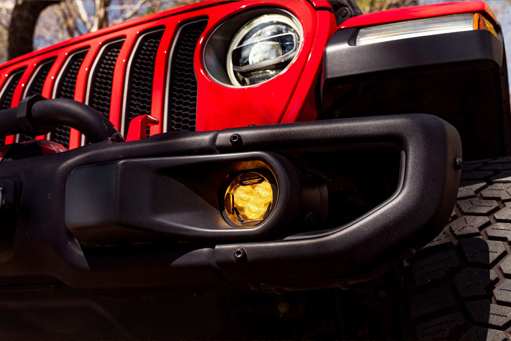 Morimoto Offroad 4Banger Fog Light Yellow Wide For 2018-2024 Jeep JL/JT