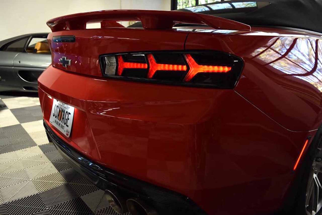 Morimoto XB LED Lambo Tail Lights Smoked Pair For 2016-2018 Chevrolet Camaro