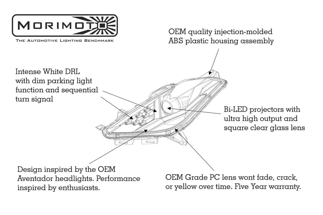Morimoto XB LED Headlights Pair For 2014-2019 Chevrolet Corvette