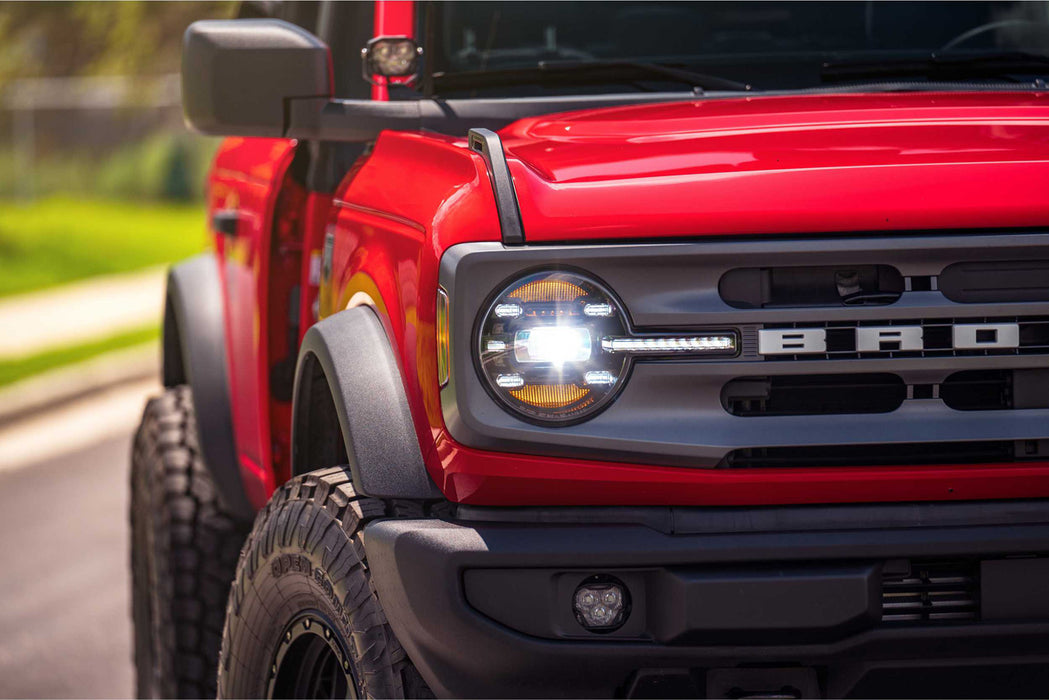 Morimoto XB LED White DRL Headlights Pair For 2021-2024 Ford Bronco