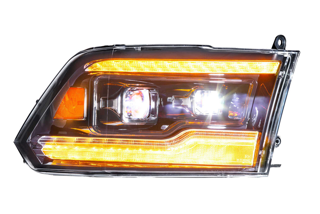 Morimoto XB LED Amber DRL Headlights Pair For 2009-2018 Dodge Ram