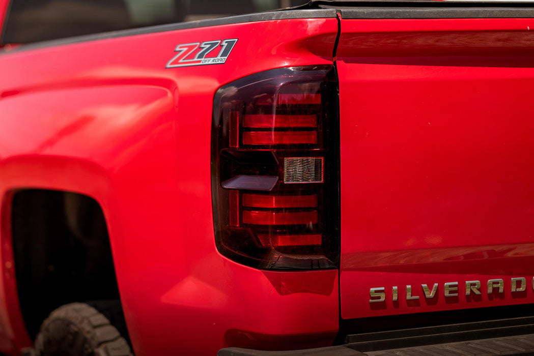 Morimoto XB LED Gen2 Tail Lights Red Pair For 2014-2019 Chevy Silverado