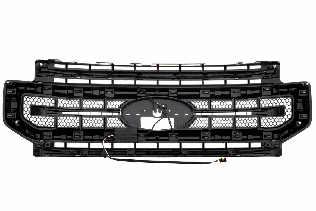 Morimoto XBG LED Amber DRL Grille Gloss Black For 2020-2022 Ford Super Duty