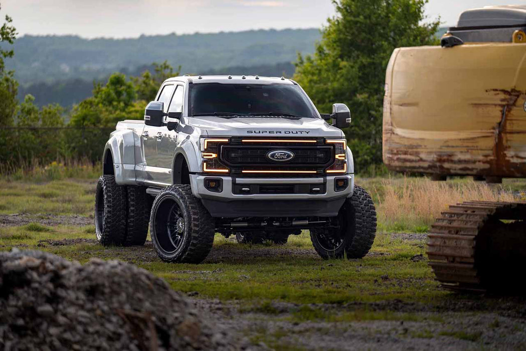 Morimoto XBG LED Amber DRL Grille Gloss Black For 2020-2022 Ford Super Duty