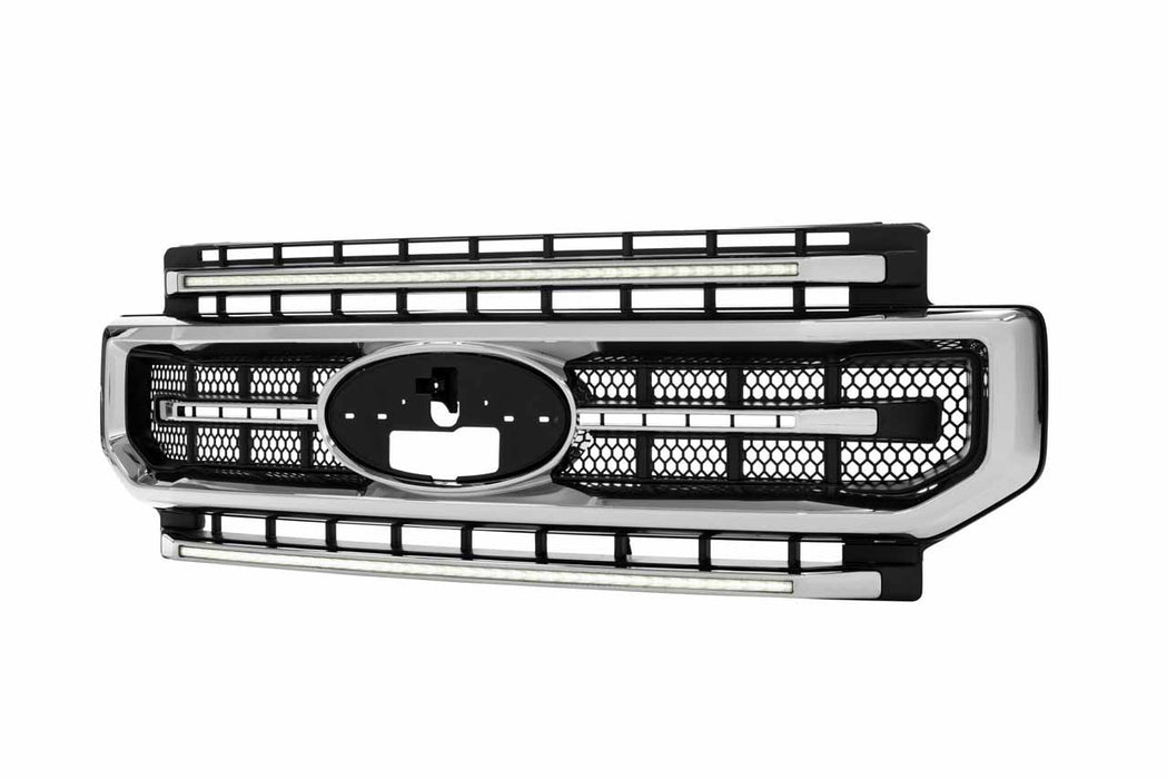 Morimoto XBG LED White DRL Grille Chrome For 2020-2022 Ford Super Duty